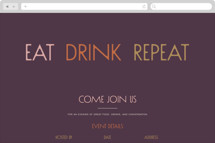 Grown- ups Online Dinner and Cocktail Party Invitations