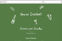 First Course Party Online Dinner and Cocktail Party Invitations