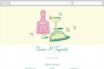 Tacos & Tequila Online Dinner and Cocktail Party Invitations