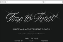 Time to Toast Online Dinner and Cocktail Party Invitations