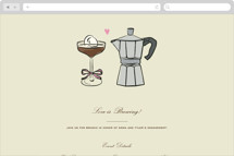 Espresso Online Engagement Party Invitations