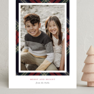 Plaid Frame Grand Holiday Cards