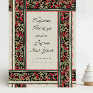 Holiday Botanical Ribbons Grand Holiday Cards