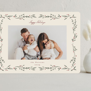 Leafy Border Grand Holiday Cards
