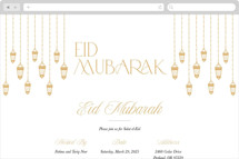 Lantern chic Online Holiday Party Invitations