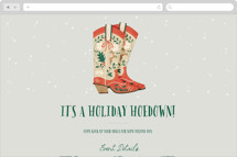 Howdy Holidays Boots Online Holiday Party Invitations