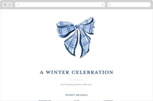 Plaid bows Online Holiday Party Invitations