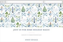 Nutcracker ribbons Online Holiday Party Invitations