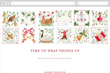 12 days of Christmas stamps Online Holiday Party Invitations