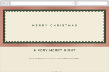 gingham layers Online Holiday Party Invitations