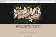 angels sing Online Holiday Party Invitations