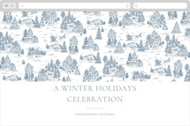 Christmas Toile Online Holiday Party Invitations