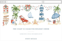 Beach Holidays Online Holiday Party Invitations