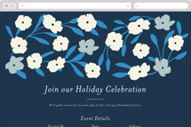 Pop Floral Online Holiday Party Invitations