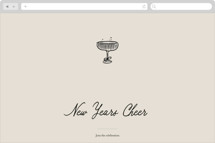 Bubbly Clink Online Holiday Party Invitations