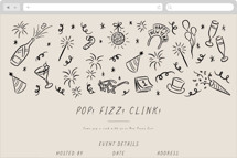 Doodled Cheer Online Holiday Party Invitations