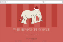 White Elephant Online Holiday Party Invitations