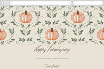 Watercolor Pumpkin Online Holiday Party Invitations