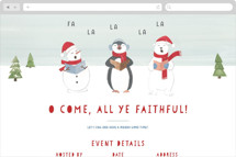 Caroling Friends Online Holiday Party Invitations