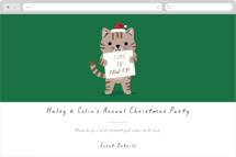 Purrfect Online Holiday Party Invitations