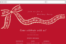 watercolor bow Online Holiday Party Invitations