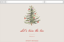 Needlepoint Tree Online Holiday Party Invitations