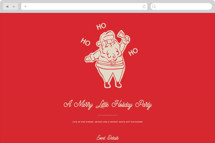 Santa Outline Online Holiday Party Invitations