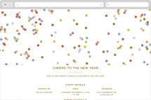 fallen confetti Online Holiday Party Invitations