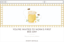 First Bee Day Online Kids Birthday Invitations
