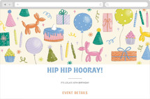 Hip Hip Hooray Birthday Online Kids Birthday Invitations