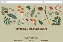 Nature Scavenger Hunt Birthday Online Kids Birthday Invitations