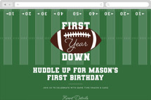 First Down Online Kids Birthday Invitations