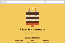 Confetti Cake Online Kids Birthday Invitations