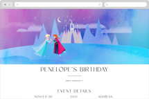 frozen Online Kids Birthday Invitations