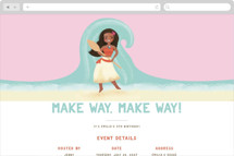 Disney's Moana Make Way, Make Way Online Kids Birthday Invitations