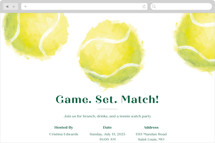 Painted Tennis Party Online Party Invitations