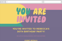 Colorful Party Online Party Invitations