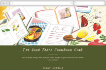 Good Taste Cookbook Club Online Party Invitations