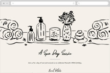 Spa Day Social Online Party Invitations