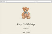 Antique Teddy Bear Online Party Invitations
