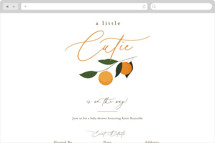 Little Cutie Online Party Invitations