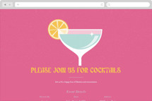 Modern Cocktails Online Party Invitations