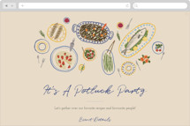 Potluck Sketch Online Party Invitations