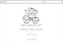Elegant Tea Online Party Invitations