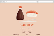 Sushi Online Party Invitations