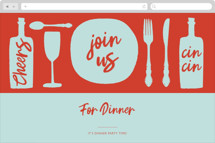 Join us for Dinner Online Party Invitations