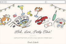 Hook, Line, Party Time Online Party Invitations