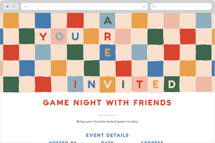 Checkerboard Online Party Invitations