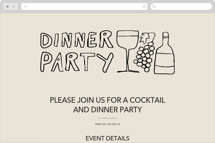 Dinner Doodles Online Party Invitations