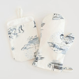 NYC Modern Toile Mitt and Potholder Set